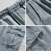 Herren Jeans Hosen Doppelte dreidimensionale Taschen Herbstkleidung Retro Old Wash Mode Vielseitige Arbeitskleidung Mann