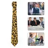 Bow Ties Classic Leopard Tie Faux päls Animal Print Wedding Neck Män coola mode slips tillbehör bra kvalitet design krage
