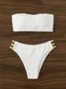 Maillots de bain pour femmes Sexy Bandeau Bikini 2024 Femmes Noir et Blanc Dos Nu Mini Maillot De Bain Femmes Plage Maillot De Bain J240319