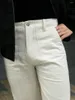 Pantalon pour hommes Salopette rétro Taille haute Coupe ample Droite Blanc OG107 Pain American Navy Deck