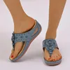 Pantoufles Tongs confortables pour femmes, sandales compensées décontractées d'été, chaussures pour femmes, grande taille, haute qualité, bout rond, plate-forme