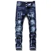 Jeans de créateurs pour hommes et femmes marque tendance marque européenne et américaine slim fit élastique pantalon de mode peinture swing de la mode