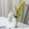 화병 키스 애호가 꽃병 도자기 PO Props 꽃꽂이 웨딩 욕실 실내 장식을위한 우아함