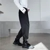 Pantalons pour hommes 2024 Printemps Style coréen Personnalité Jambe Ouverture Design Hommes Casual Lâche Sauvage Noir Blanc Pantalon M-XXL