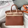 Handmade Bk Handbag High Fidelity Designer Togo Top Layer Cowhide Semi Wax Thread High Capacity Premium Feel Genuine Leather