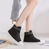 Casual Schuhe 2024 Winter Plus Samt Dicke High-top Leinwand Frauen Koreanische Version Von Paste Wärmedämmung