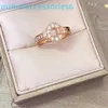 2024 Schmuck Designer-Marken-Bandringe Seiko Treasure Fortune kommt mit Kupfermünze weiblicher weißer Fritillaria-Pfauengrün-Ring