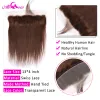 Closure Brown Straight Bundles with Frontal HD Lace Frontal #4 Human Hair Bundles with Frontal 3 Bundles with Closure Preplucked