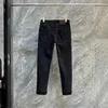 Jeans masculinos designer 24 nova família p pra pu pequeno reto casual triângulo etiqueta fita bordada carta calças gdev