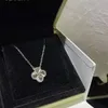 Nieuwe klassieke Van klaver ketting modieuze sterling zilver 925 klavertje vier laser ketting met diamanten 18k kraag ketting fonkeling elegante damesgeschenken met doos