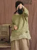 Camicette da donna Camicetta di lino scozzese allentata da donna Camicia vintage primavera-estate da donna 2024 Top