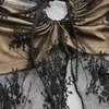 Arbeitskleider Damen Sommer 2-teiliges Outfit-Set, ärmellos, geteilte Schlinge, Weste, langer Spitzen-Blumenrock