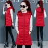 Coletes femininas 2024 colete de inverno estilo estrangeiro casacos de algodão primavera outono leve para baixo para outerwear comprimento médio