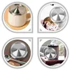 Wine Glasses 2 Pcs Travel Coffee Mug Stainless Steel Lid Cover Mason Jar Cup Lids Practical Covers Dust-proof