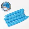 Sacos de armazenamento 100pcs chapéu azul descartável cozinha restaurante tecido não tecido espessamento respirável à prova de poeira trabalho trabalho branco elástico headgear