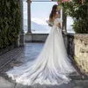 Maniche corte per pizzo abiti da sposa applicato in pizzo plus size sweetheart boho giardino sposa abita una linea sexy corsetto reception reception da sposa abiti da sposa