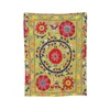 Mantas Lakai Suzani Uzbekistán bordado floral estampado manta franela tiro colcha para cama sala de estar picnic viaje casa