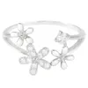 Summer Trendy Sparkling Diamond Flower Index Finger Ring for Women