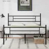 Other Bedding Supplies Full size bedstead with top plate and footrest 14 inch metal platform under bed storage solid metal Flat noodles support bedstead Y240320