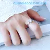 2024 Designer Luxury Brand Jewelry Band Rings 925 Sterling Silver Ring Female Mosan Diamond Closing Head Same Ring