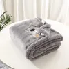 Blankets 80x100cm Flannel Soft Warm Baby Quilt Thick Autumn Winter 2 Layer Blanket Swaddling For Borns Small