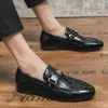 Dress Shoes European Station Fashion Lefu Men Round Toe Metal Buckle One Step Casual Outdoor Driving Size 38-47 Shoe