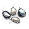 Charms Natural Shell Pendant Resin Diamond Irregar Shape Luxury Ladies Exquisite Jewelry Necklace Handmade Accessories Drop Delivery Dh0Eb