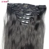 Extensions ZZHAIR Clips In 100% Brazilian Human Remy Hair Extensions 16"24" 7Pcs Set 70g120g Full Head Straight Natural