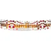 Décoration de fête 2,7 m Joyeux anniversaire Bruine Bannière Gland Toile de fond pour les décorations
