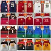 Throwback Basketbal Vintage Jerseys Retro Hakeem Olajuwon 34 Shareef Abdur Rahim 3 Charles Barkley 34 Carmelo Anthony 15 Chauncey Billups 1 Steve Smith 8 Heren Sale