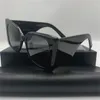 Okulary przeciwsłoneczne tarcza czarna spersonalizowana octanowa prostokątna imprezowa marka marki futurystyczne okulary UV400