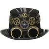 Berets Punk Top Hat For Unisex Cosplay Halloween Industrial Age Hair Accessory With Gears Goggles