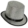 Basker y1ub blingbling fedora glitter kort grim hatt mössa för kvinnor män po props western parade visar unisex slitage