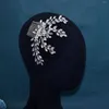 Hårklämmor A487 Fashion Rhinestones Combs for Women Brudtillbehör Bröllopsmycken Kristaller Kam Shinny Tiara