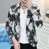 Men's Suits Floral Blazer Hombre Casual Designer Clothes Fashion Trend Spring Quality Soft Comfortable Slim Fit Jacket Terno Masculino