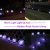 Solar Lawn Light Outdoor Lamp Globe Set für garten wasserdichte rissige Glaskugellampen mit Auto