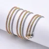 3MM Fashion Silver&Gold Plated Chain Necklace For Men Women Stainless Steel Square Round Pearl Necklace