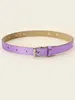 Belts New style cute kids belt adjustable metal buckle purple kids belt