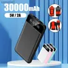 Cell Phone Power Banks 30000mAh mini alimentatore ricarica rapida caricatore portatile batteria esterna doppia USB per riscaldamento gilet giacca presa telefono cellulareC24320