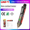 Medidores de corrente UNI-T Detector de tensão AC sem contato Volt Pen IP67 Indicador LED Lanterna Tomada Wall Volt Test Pencil 24V-1000V UT12E UT12M 240320