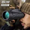 Ottica 80x100 Zoom 50000m Hd Bak4 Binocolo potente portatile A lungo raggio Telescopio professionale Cannocchiale monoculare Caccia antipioggia