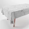 Table Cloth Minimalist Elliptical Line Pattern Printed Tablecloth For Home Decoration Rectangular Party