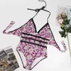 Maillots de bain pour femmes Vintage Floral Print Maillot de bain Blanc Ditsy Push Up One Piece Maillot de bain Sexy Funny Surf Maillots de bain Plus Taille