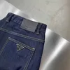 Jeans pour hommes Designer Version haute P Family Jeans Hommes PRA Petite jambe droite Pantalon décontracté Triangle Fer Brodé Lettre Denim PY43