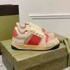 Tasarımcı Çocuk Ayakkabı Çocuklar Erkek Kızlar Kısa Deri Ayakkabı Mavi Kırmızı Web Stripe Trainer Dantel Yukarı Tuval Flats Vintage Classic Runner Trainers S7Q2