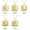 Pendant Necklaces Openable Po Picture Locket Necklace Valentine's Day DIY Moon Square