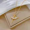 Pendant Necklaces Shiny Belly Dance Necklace For Girl Rhinestone Dancing Ballerina Woman Zirconia Jewelry Collar Bailarina