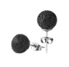 6mm 8mm 10mm Los más vendidos Pendientes de piedra volcánica natural negra Pendientes de acero inoxidable de lava Pendientes de yoga de aceite esencial LL