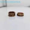 2024 Jewelry Designer Brand Band Rings v Coffee Ceramic Precision Personalized Ring Electroplated Rose Gold