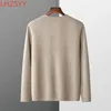 Chandails pour hommes Lhzsyy Cardigan en cachemire Casual Col montant Tops Pure Laine Manteau en tricot Automne Hiver Jeunesse Polyvalente Veste chaude pour hommes